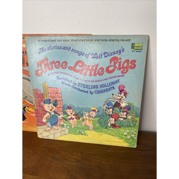 Vintage Childrens Records Lot 12 Walt Disney Donald Duck Smurfs Mother Goose - Picture 12 of 13